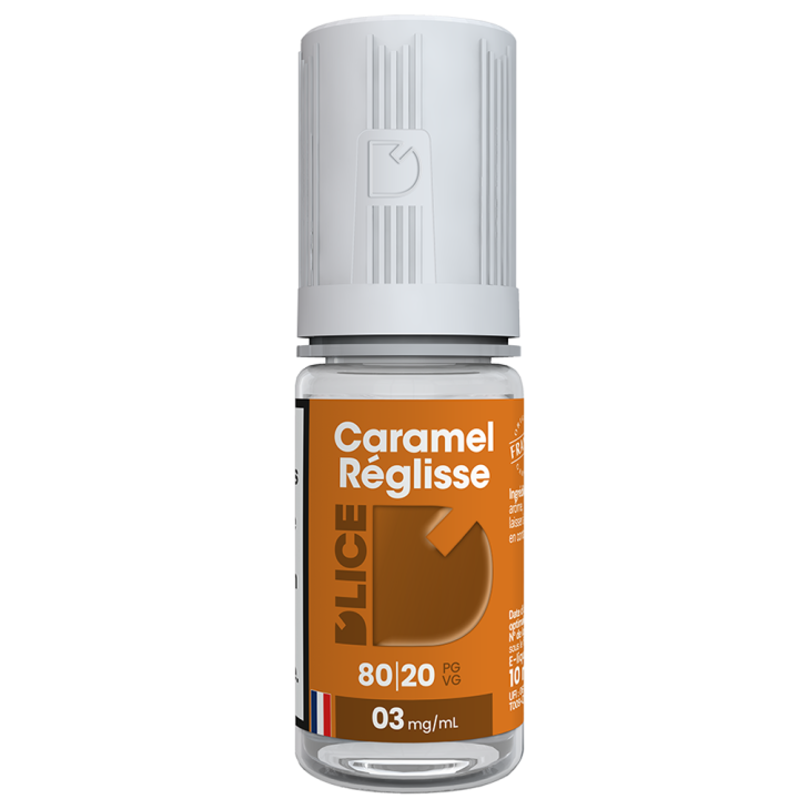 E-liquide CARAMEL RÉGLISSE 10mL | D'LICE France