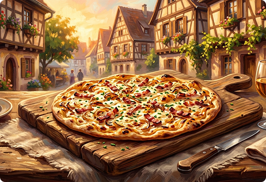 Tarte flambée et kouglof