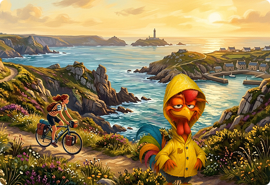 Du vélo le long de la côte