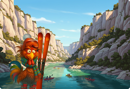 Dans les Gorges de l'Ardèche