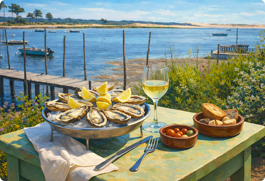 Des huîtres sur le bassin