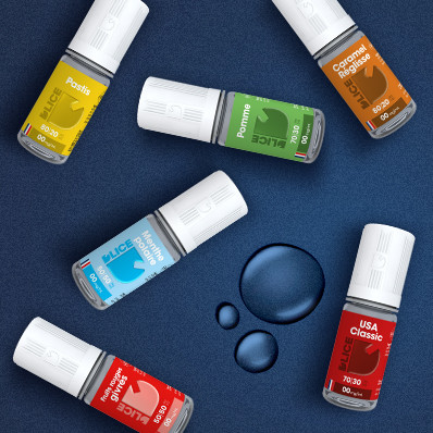 Différents e-liquides D'LICE